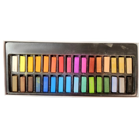 The Stencil Collection Pastels Non-Smear Acid Free 32 Half Sticks Square NIB - Picture 4 of 6